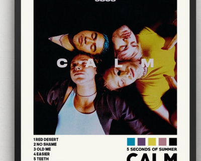 5 Seconds Of Summer - Calm  Poster, Album Cover Art, Personalized Gift