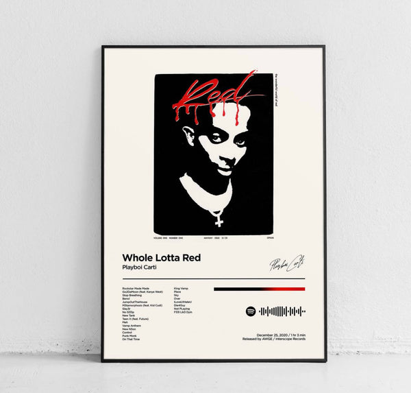 Whole Lotta Red - Playboi Carti Music Poster, Album Cover Art
