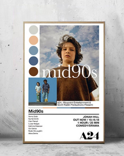 Mid 90's - Jonah Hill Poster, Album Cover Art, Personalized Gift