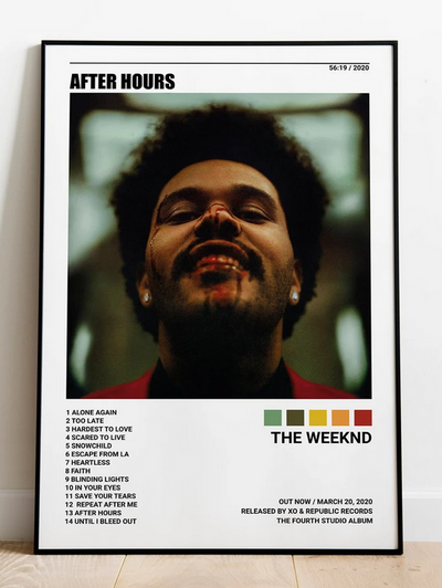 After Hours - The Weekend Poster, Album Cover Art, Personalized Gift