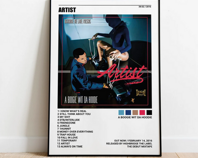 A Boogie Wit Da Hoodie - Da Hoodie Poster, Album Cover Art, Personalized Gift
