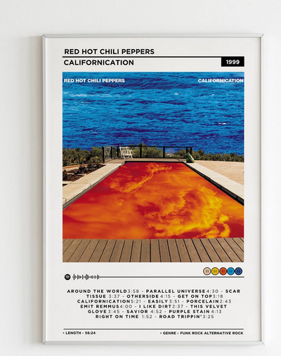 Californication - Red Hot Chili Peppers Poster, Album Cover Art, Personalized Gift