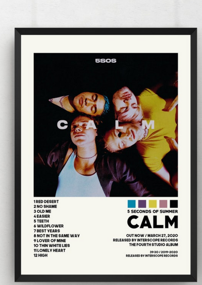 5 Seconds Of Summer - Calm  Poster, Album Cover Art, Personalized Gift