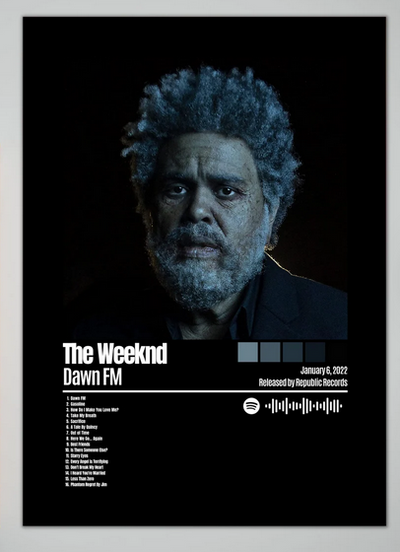 Dawn FM -  The Weekend Music Poster, Album Cover Art, Personalized Gift