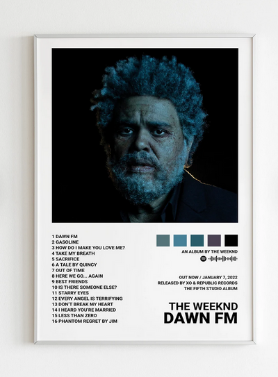 Dawn FM -  The Weekend Music Poster, Album Cover Art, Personalized Gift