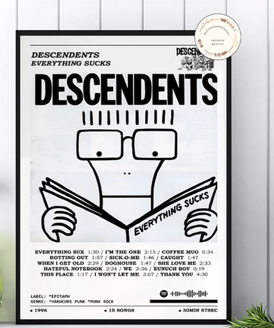 Descendents - Punk Rock  Poster, Album Cover Art, Personalized Gift