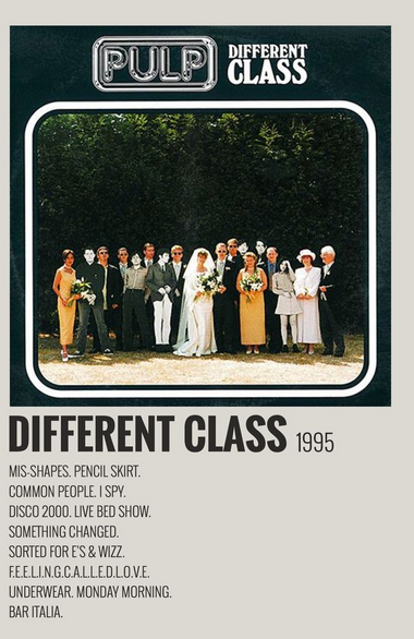 Different Class - Pulp Poster, Album Cover Art, Personalized Gift