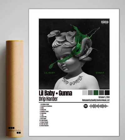 Drip Harder - Lil Baby Poster, Album Cover Art, Personalized Gift