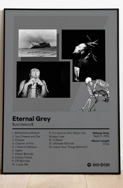 Eternal Grey -  Poster, Album Cover Art, Personalized Gift