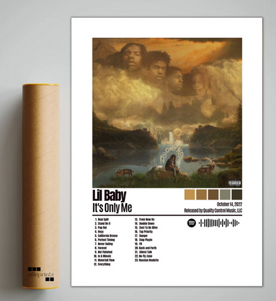 It's Only Me  - Lil Baby Poster, Album Cover Art, Personalized Gift