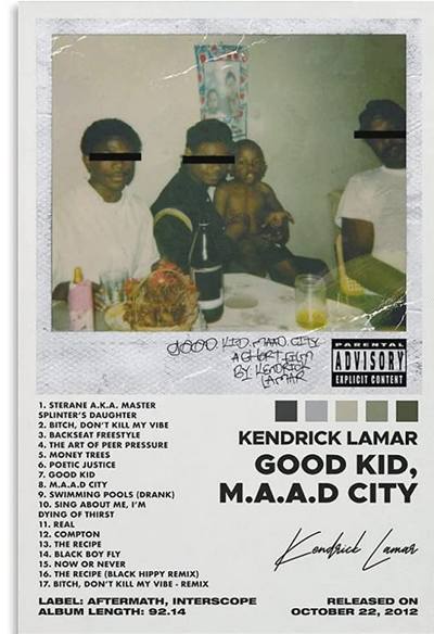 Good Kid City -  Kendrick Lamar Music Poster, Album Cover Art, Personalized Gift