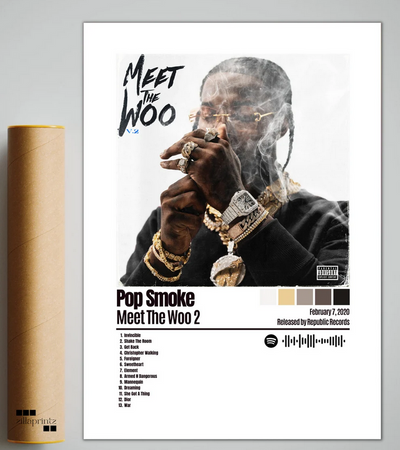 Meet The Woo 2 - Pop Smoke Poster, Album Cover Art, Personalized Gift