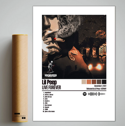 Live Forever - Lil Peep Poster, Album Cover Art, Personalized Gift