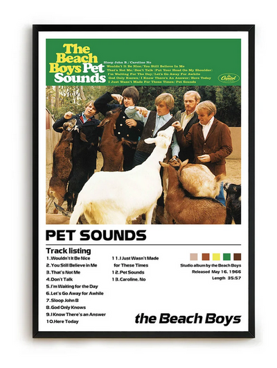 Pet Sounds -  The Beach Boys Poster, Album Cover Art, Personalized Gift