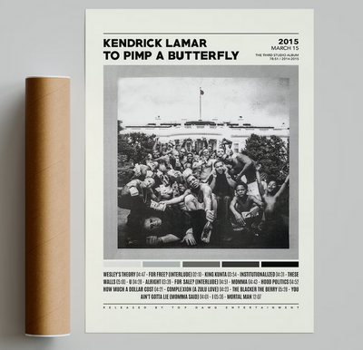 To Pimp A Butterfly -  Kendrick Lamar Poster, Album Cover Art, Personalized Gift
