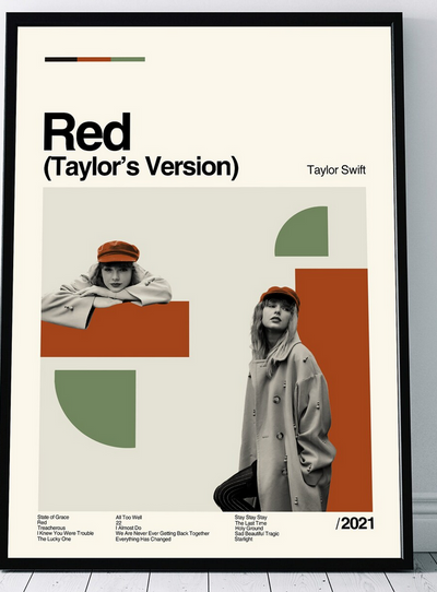 Red - Taylor's Version  Poster, Album Cover Art, Personalized Gift
