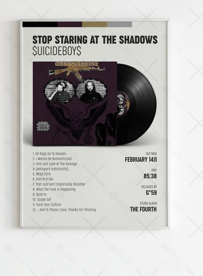 Stop Staring At The Shadows -  Suicide Boys Poster, Album Cover Art, Personalized Gift