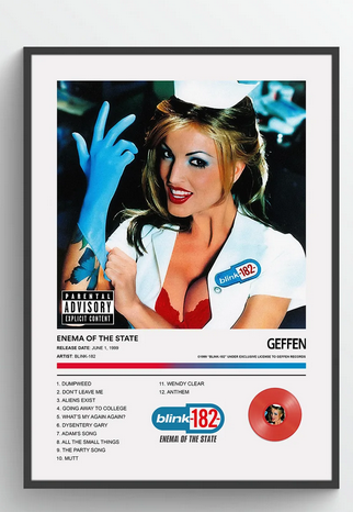 Enema Of The State - Poster, Album Cover Art, Personalized Gift