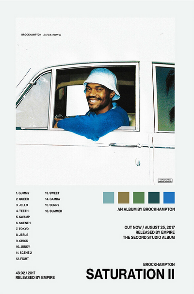 Saturation II Poster, Album Cover Art, Personalized Gift