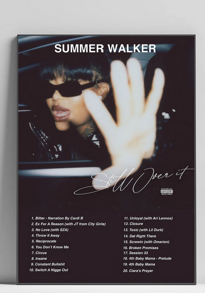 Still Over It -  Summer Walker  Poster, Album Cover Art, Personalized Gift