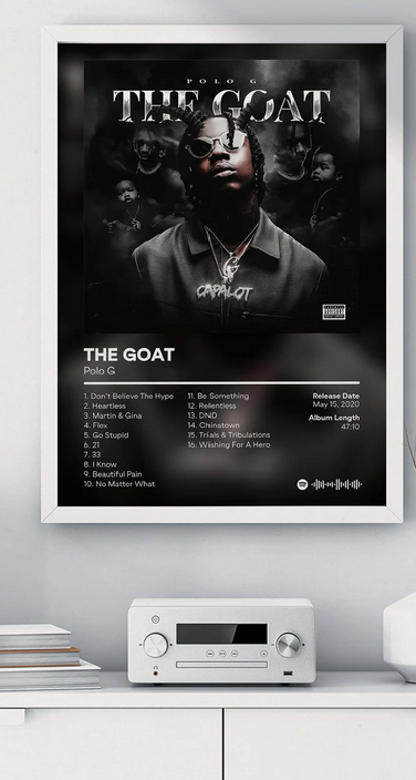 The Goat - Polo G Music Poster, Album Cover Art, Personalized Gift