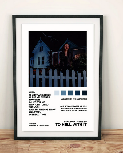 To Hell With Tell It -  Pink Pantheress Poster, Album Cover Art, Personalized Gift