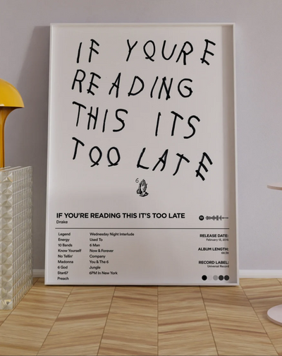 Drakes - If You're Seeing This It's Too Late Music Poster, Album Cover Art, Personalized Gift