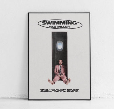 Swimming - Mac Miller Music Poster, Album Cover Art, Personalized Gift