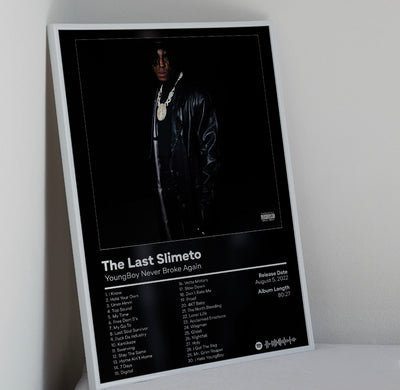 The Last Slimeto -  Youngboy Music Poster, Album Cover Art, Personalized Gift