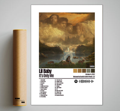 It’s Only Me - Lil Baby Music Poster, Album Cover Art, Personalized Gift