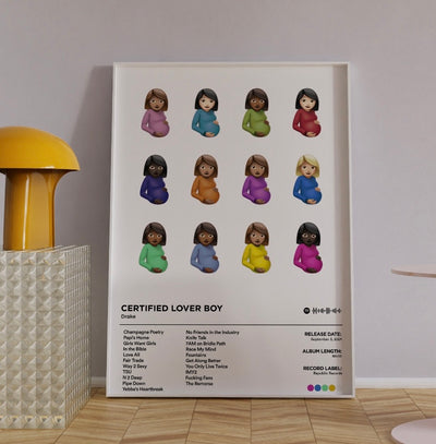 Certified Lover Boy - Drake  Music Poster, Album Cover Art, Personalized Gift