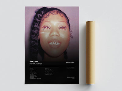 Her Loss - Drake  Music Poster, Album Cover Art, Personalized Gift