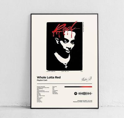 Whole Lotta Red -  Playboi Carti  Music Poster, Album Cover Art, Personalized Gift